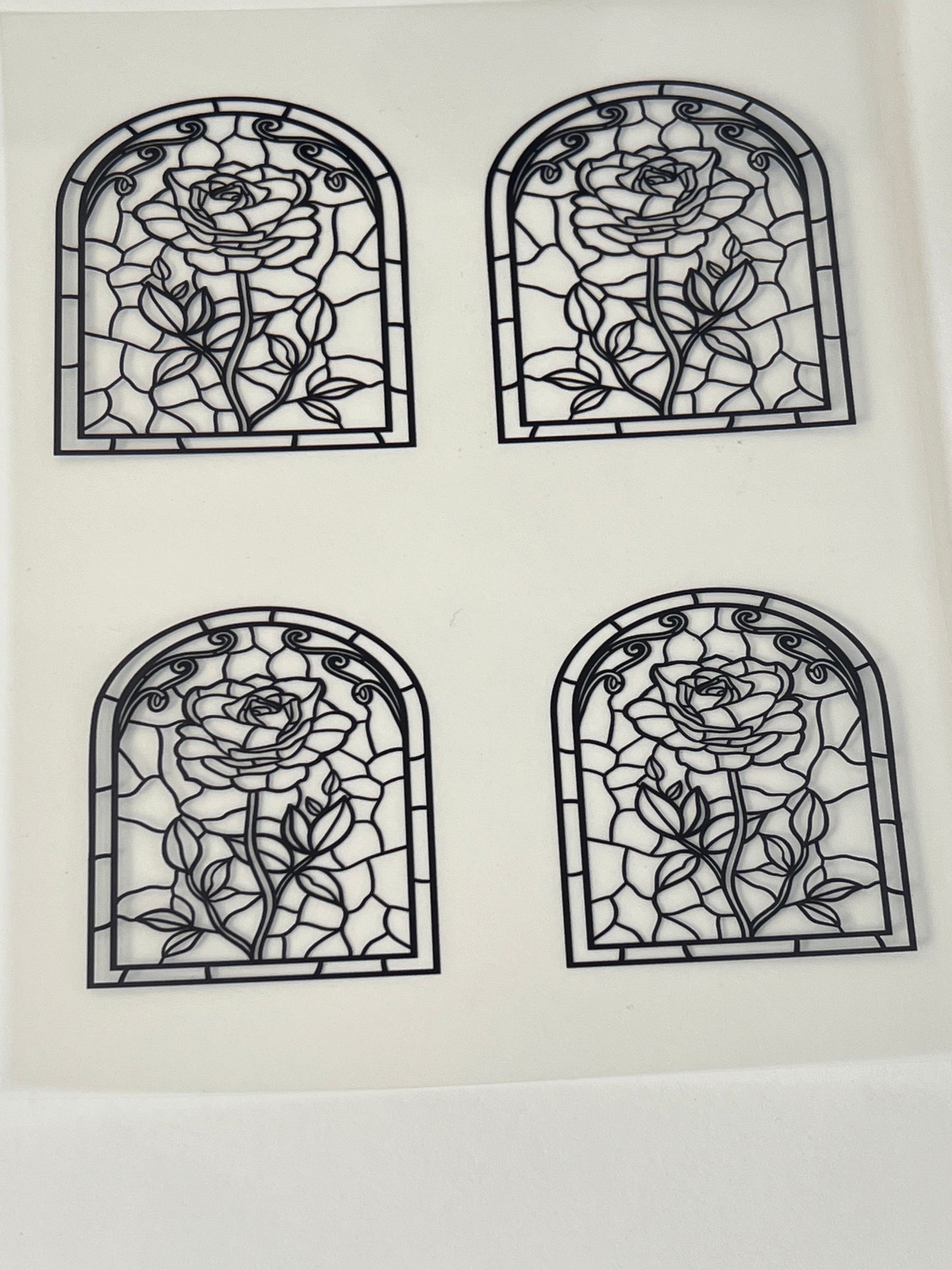 Arch Rose #1 Stained Glass Screens & Cutters