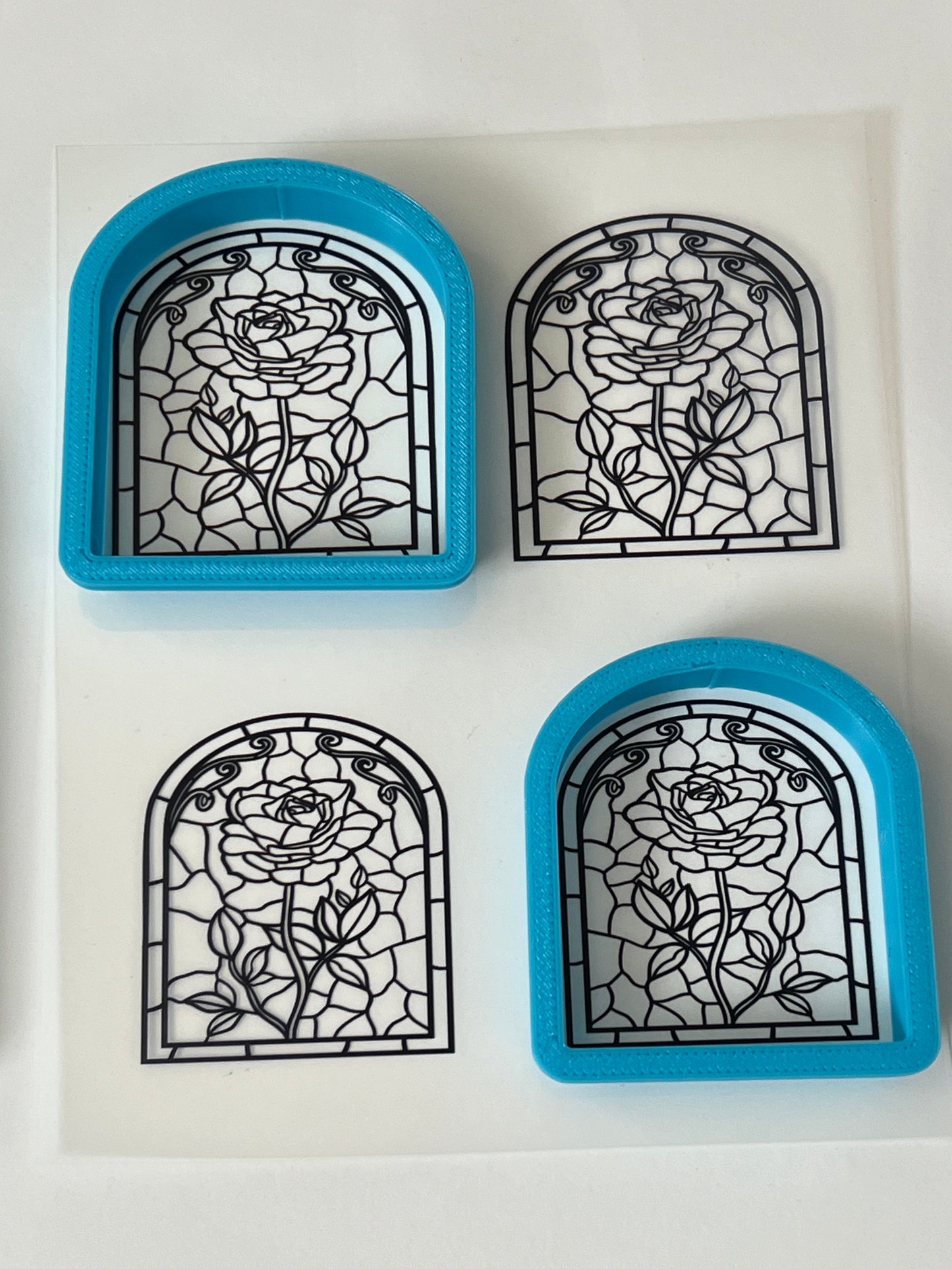 Arch Rose #1 Stained Glass Screens & Cutters