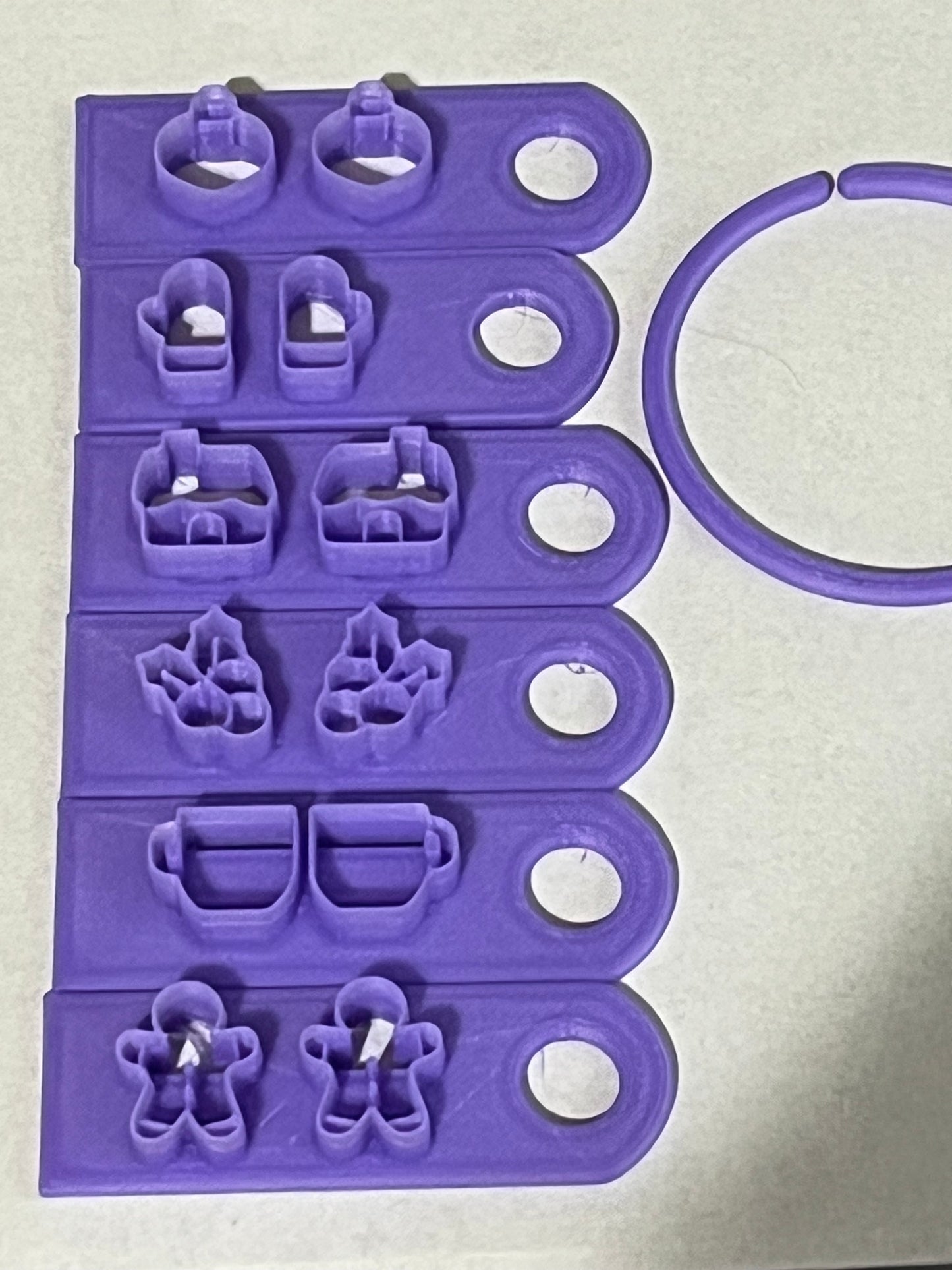 Stud Strip Xmas Imprint cutters 6 pc set