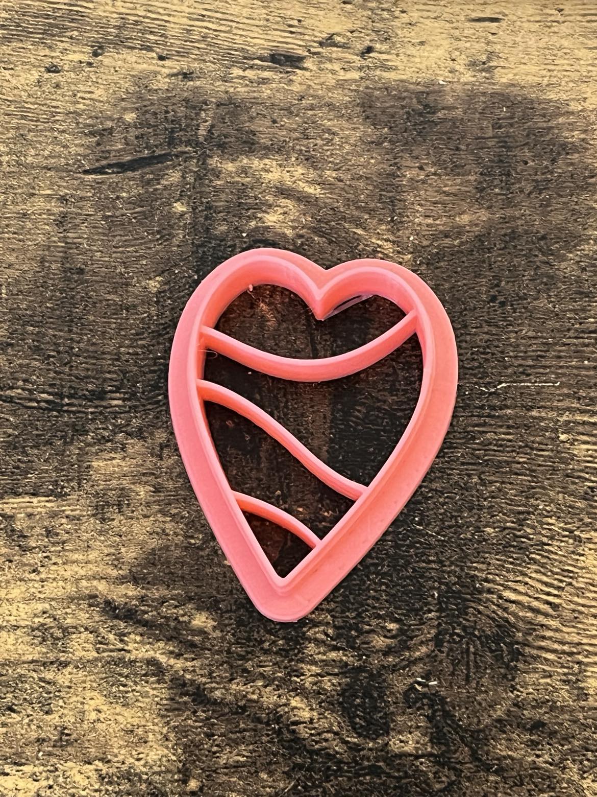 Boho Heart w/lines imprints