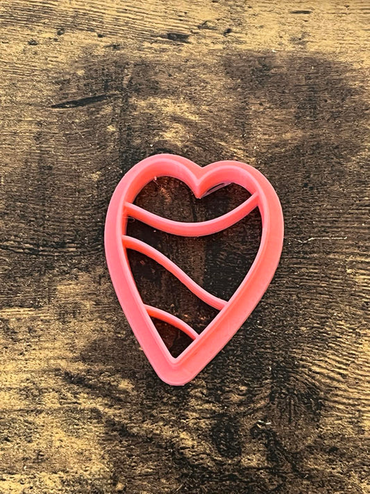 Boho Heart w/lines imprints