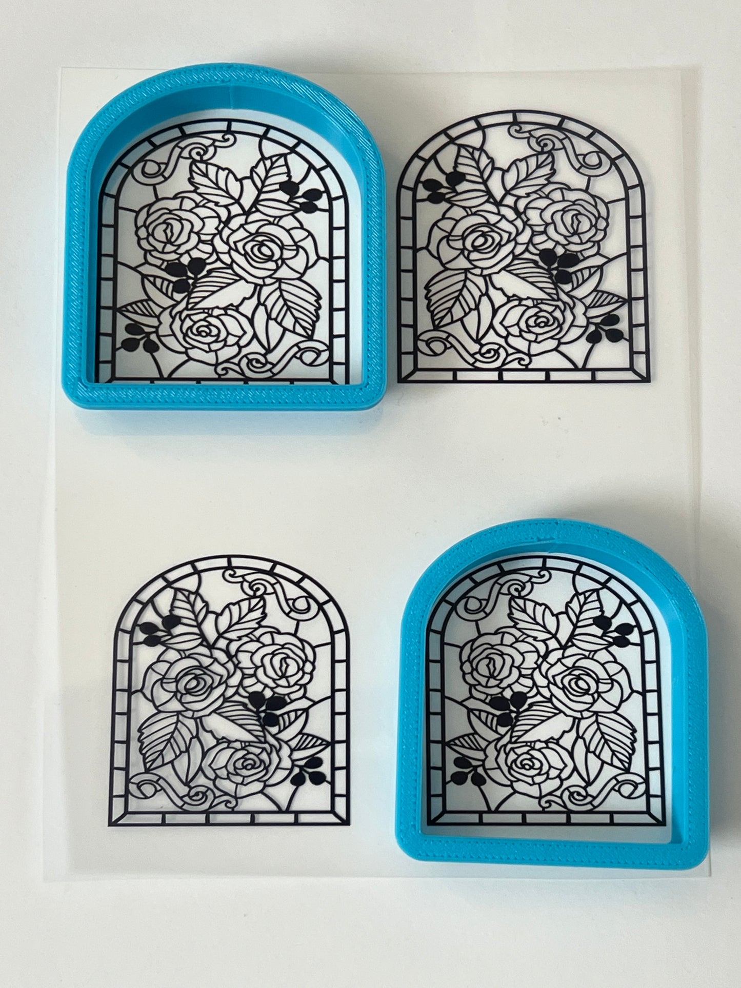 Arch Rose #2 Stained Glass Screens & Cutters