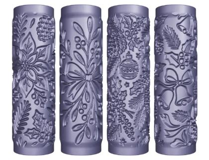 Holiday Decor Mini Texture roller #65 4 Designs