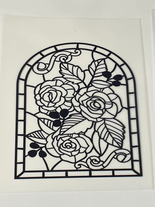 Arch Rose #2 Stained Glass Screens & Cutters
