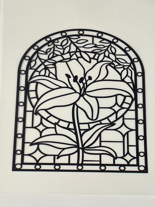 Lily #1 Stained Glass Screens & Cutters