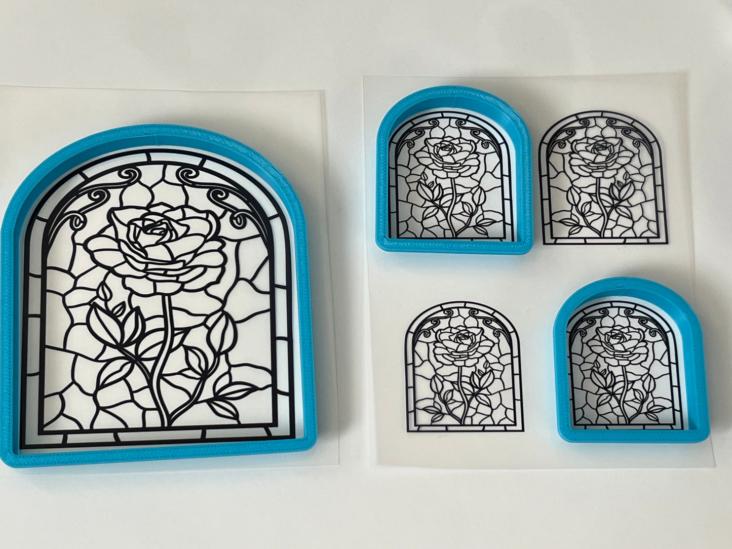 Arch Rose #1 Stained Glass Screens & Cutters