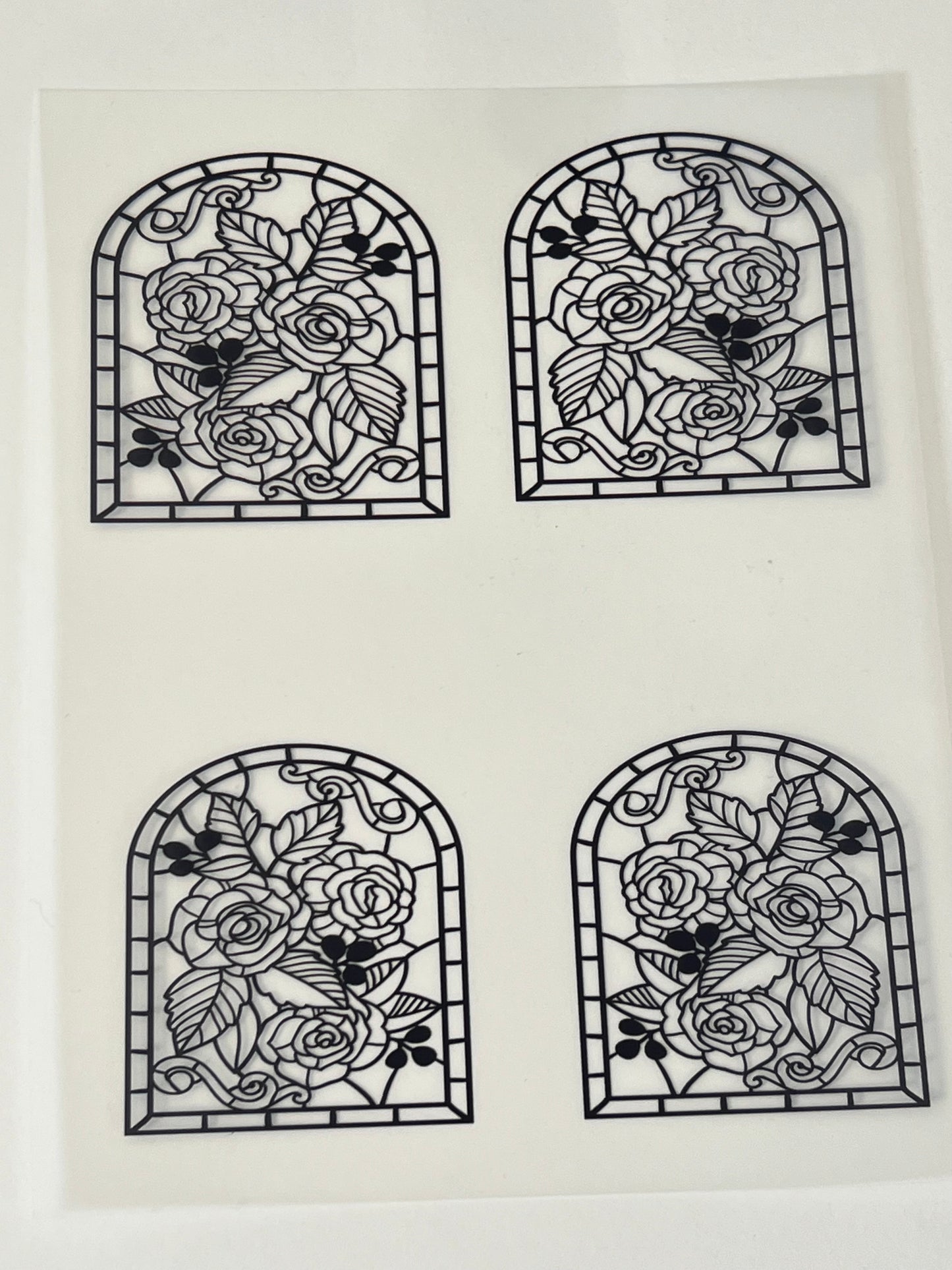 Arch Rose #2 Stained Glass Screens & Cutters