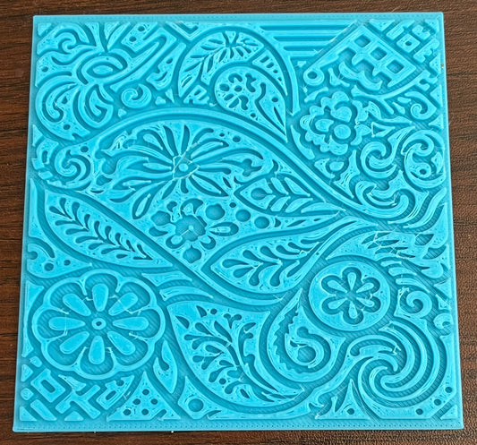 MG Texture Plate Floral Doodles
