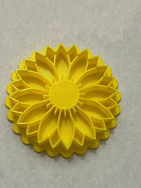 Imprint sunflower Mokume stamp