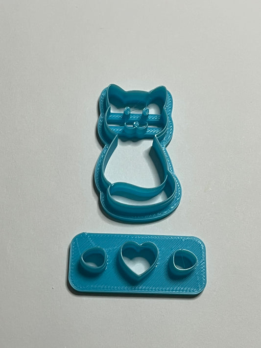 Cat holding Heart Imprint Cutter
