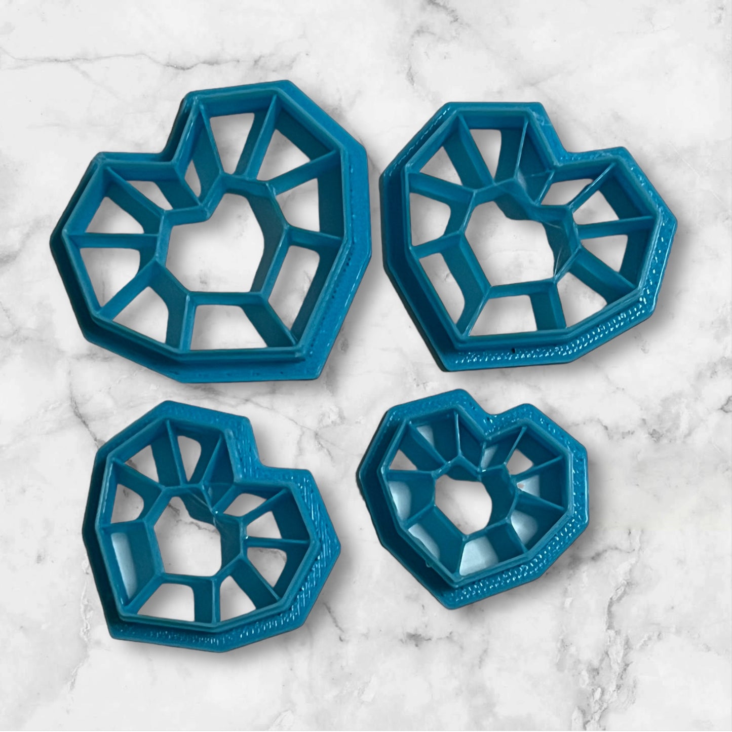 Geometric Heart Imprint Cutters