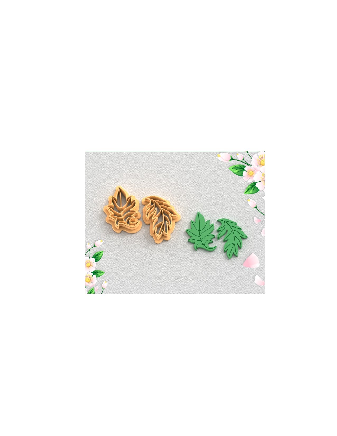 Spring Leaflets Imprint Cutters Mirrored #2