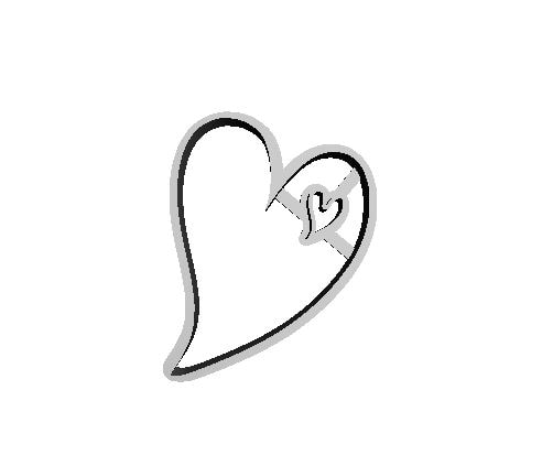 # 53 Cutter Set, Curvy Heart-in-Heart, Tall