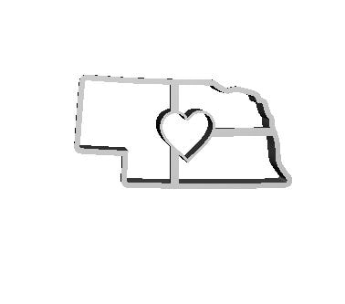 NE State with Heart Cutter